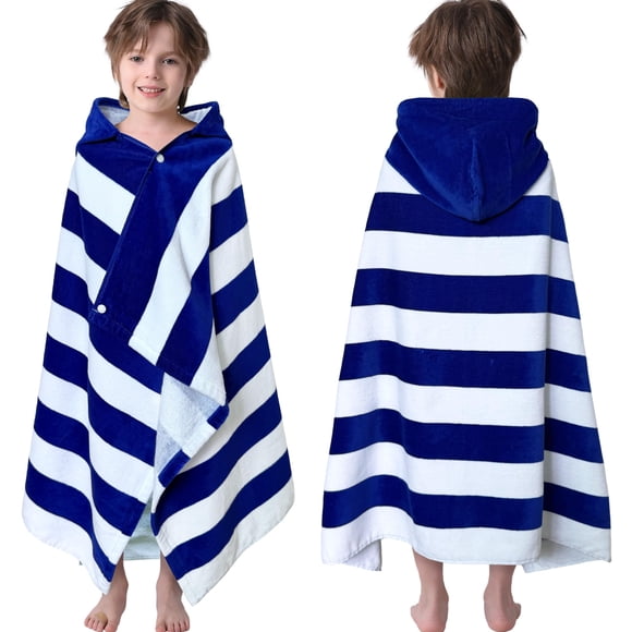 Toalla de playa para niños VOOVA & MOVAS, 76 x 127 cm, con capucha, algodón