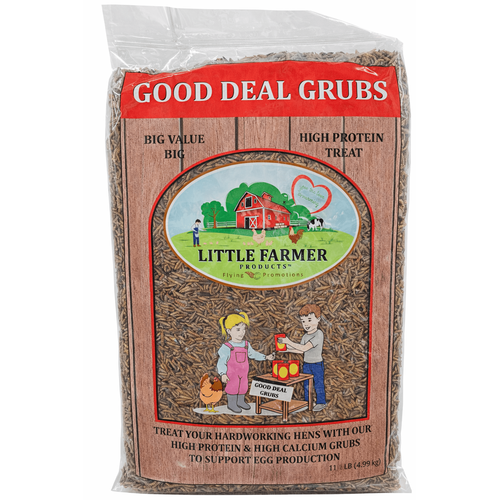 Good Deal Grubs Dried Black Soldier Fly Larvae for Chickens 11 lb, Bulk Chicken Treats and Chicken Protein Supplement, High Protein Chicken Snacks for Laying Hens and Poultry