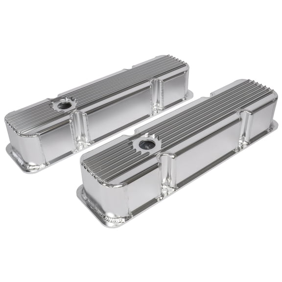 JEGS Fabricated Aluminum Valve Covers for Small Block Chevy 283-350