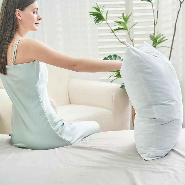 Teler Pure Goose Feather Down Filled Pillows Soft Bed Pillow Hotel Collection Queen Size 1 Pack King 20 x 36 Walmart