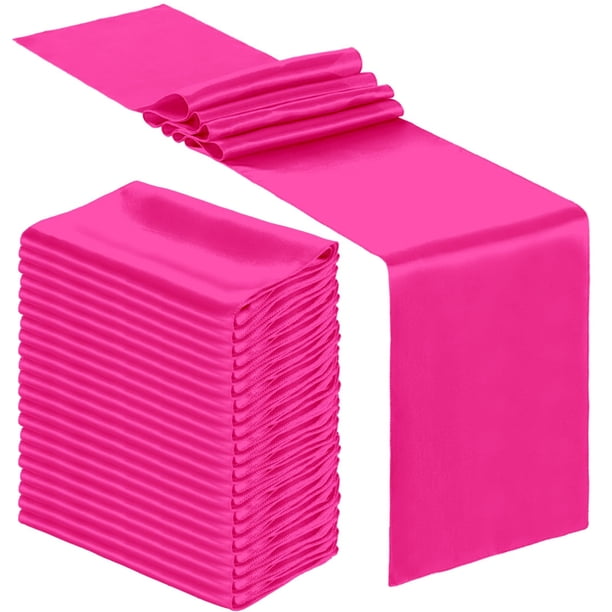 Camino de mesa Bencailor satinado 30 x 275 cm rosa intenso (24 unidades)
