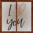 thumbnail image 1 of Pink Window Decals for Glass Windows, Decorative Window Film Vinyl Window Decorative Window Film (W) 17.7In X (H) 23.6In (L+R,2Pcs), 1 of 7