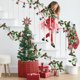 thumbnail image 5 of Modelos navideños, bayas rojas, agujas de pino, ratán, hojas navideñas, simulación de ratán, decoración navideña para fiestas de ratán., 5 of 6