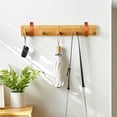 thumbnail image 4 of Gancho de pared de cuero, pack de 4 perchas de correas negras marrones • Gancho decorativo para toallas, macetas para plantas • Almacenamiento multiusos para paredes y puertas, 4 of 6
