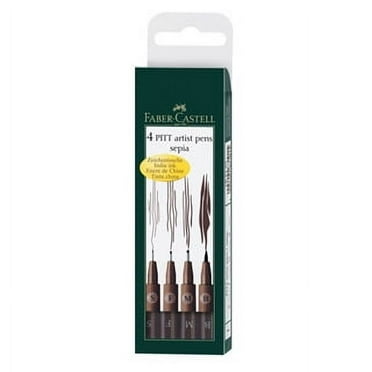 Faber-Castell PITT Artist Pen: Sepia, 4 pack