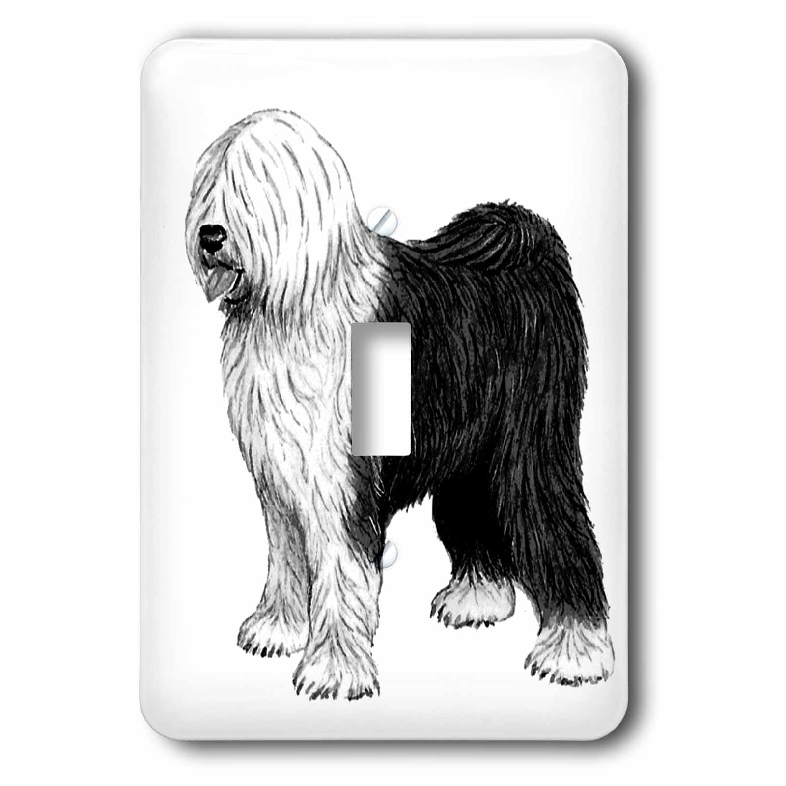 3dRose lsp/_58182/_1 Sheep Dog Single Toggle Switch
