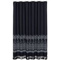 thumbnail image 5 of Juego de cortinas de baño de poliéster, estilo bohemio en blanco y negro con rayas de espiga con ganchos, cortinas de baño decorativas para spa y hotel, resistentes, 72 pulgadas, 72 x 72 pulgadas, neg, 5 of 5