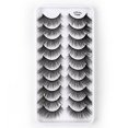 thumbnail image 3 of 10 Pairs False Eyelashes Cat-eyes Natural 3D Fluffy Eyelashes Extension Dense, 3 of 4