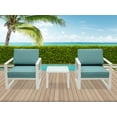 thumbnail image 5 of Superjoe 3 Pcs Outdoor Patio Furniture Sets Aluminum Frame Patio Chairs Conversation Set with Coffee Table,White, 5 of 7