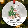 thumbnail image 6 of First Christmas Ornament 2025, Acrylic Keepsake with Personalized Year for Christmas Tree Decoration(A), 6 of 6