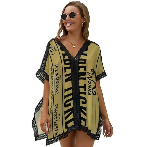 Golden Ticket Women's Swimsuit Coverup Summer Beach Cover Up Bathing Suit Dress