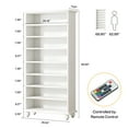 thumbnail image 6 of Tribesigns 9 Tiers Bookcase with LED Lighting White Bookshelf with 64 Color Lighting Options, 6 of 7