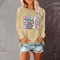 thumbnail image 2 of Awdenio Spring Winter Hoodie for Women Fashion 2025 Happy New Year Print Crewneck Long Sleeve Loose Sweatshirt Capless Tops, 2 of 4