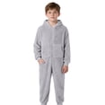 thumbnail image 4 of Boys Fleece Hooded Onesie Pajamas Kids Long Sleeve Zip-Front One Piece Fuzzy Sleepwear Jumpsuit with Pockets Winter Warm Loungwear, 4 of 6