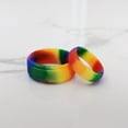 thumbnail image 3 of Double Rainbow Breathable Silicone Ring 4mm Bandwidth, 3 of 4