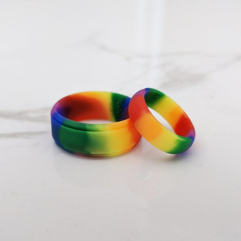 Silicone rainbow ring discount