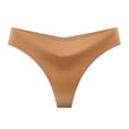 thumbnail image 2 of Xijirk Women Panties Thong with Seamless Wide Waist Band V Cut Front Soft Stretchy Close Fit for Daily Night Out Party Wear,Gold,S, 2 of 3