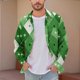 thumbnail image 1 of Blusa y camisa de manga larga con cuello vuelto para hombre, informal, a la moda, con botones, estampado a cuadros, blusa elástica de manga larga con cuello vuelto, blusa de poliéster para hombre, 1 of 5