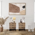 thumbnail image 2 of 17.7"W Farmhouse Wood Nightstand Set of 2, Modern Side Table with 3 Drawers for Bedroom Living Room, Fully Assembled, 2 of 6