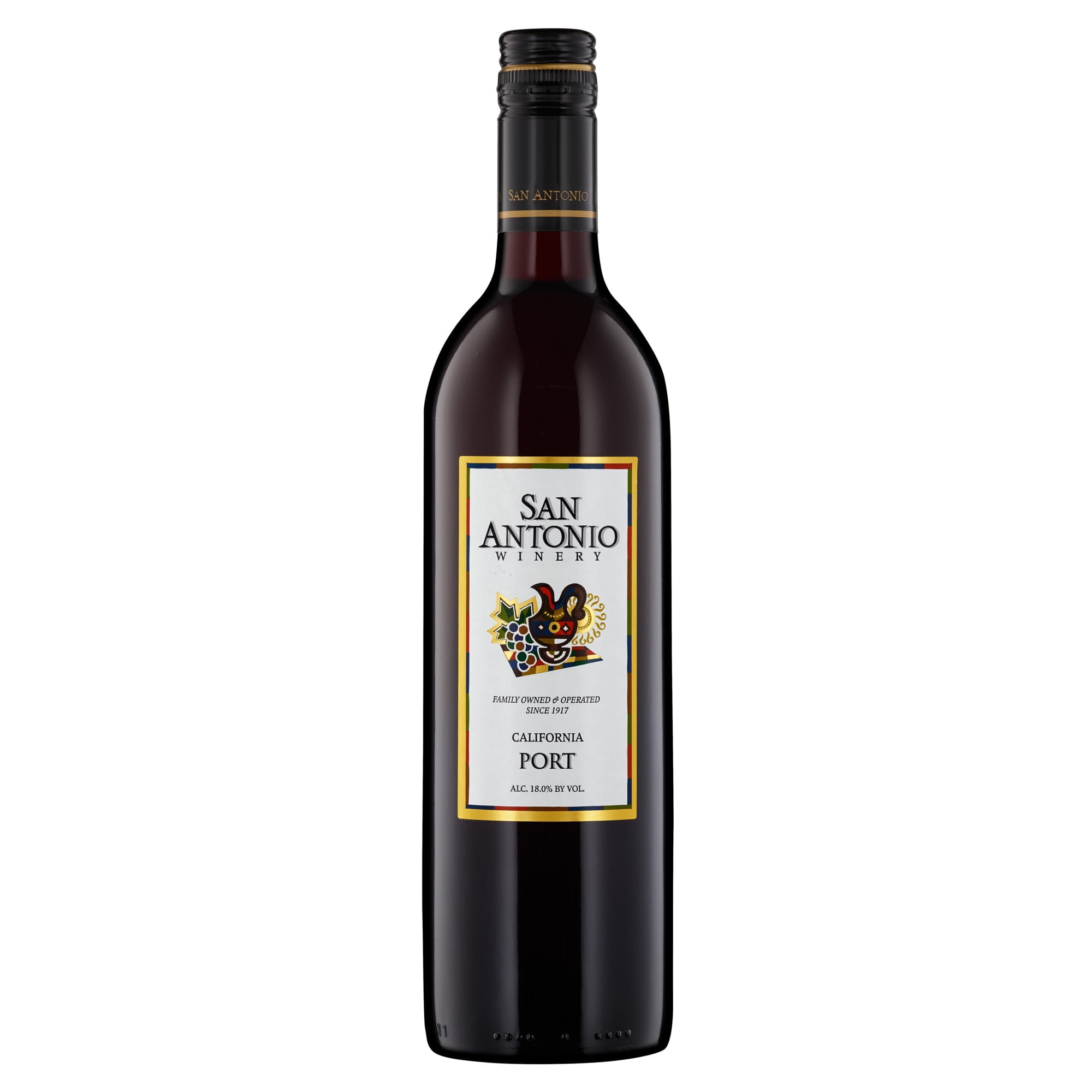San Antonio Port Red Wine, 750ml Glass Bottle, California, 18% ABV