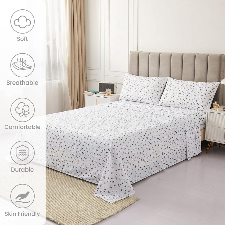 Aazon.co: Tribeca Living Azores Hoe Printed Deep Pocket Sheet Set Aazon.co: Tribeca Living Azores Hoe Printed Deep Pocket Sheet Set