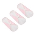thumbnail image 3 of Compresas femeninas lavables de color rosa, compresas sanitarias reutilizables ultrasuaves de algodón, almohadillas menstruales, 3 uds., 3 of 14
