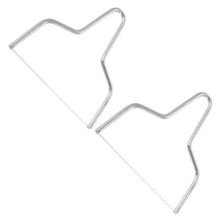 

Cheese Wire Cutters Cheese Scraper Cheese Slicer Butter Slicer Cutting Machine Stainless Steel Silver 15X13X0.5CM 2 Pcs