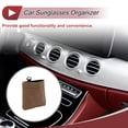 thumbnail image 3 of Estuche para Gafas de Sol de Coche Unique Bargains Soporte Universal para Gafas de Sol para Coche Franela Metal Marrón 13.5x12cm 1 Set, 3 of 7