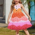 thumbnail image 4 of FAHXNVB Cami Midi Dresses for Girls Casual Crewneck Spaghetti Straps A Line Tiered Flowy Sundress Summer Fashion Cozy Graphic Print Beach Vacation Dresses 2-12 Years, 4 of 7