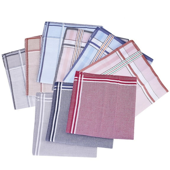 OUNONA 12 Pcs Cotton Men's Handkerchief Classic Lightweight Man Miss