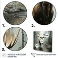 thumbnail image 3 of Designart "Mystic Moose in the Forest II" Animals Framed Wall Art Decor - Modern Grey Moose Entryway Framed Wall Art Print, 3 of 6