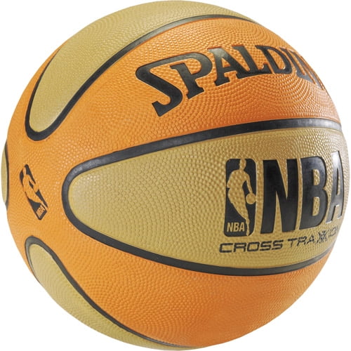 Spalding NBA Cross Traxxion 27.5" Basketball, Khaki/Orange