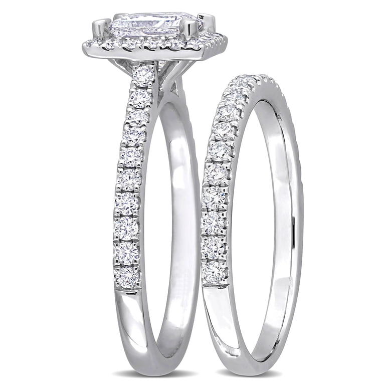 Created Forever Women's 1 4/5ct TW Lab Grown Diamond 14k White