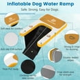 thumbnail image 3 of Danrelax 59″ x 39″ x 6″ Inflatable Dog Boat Ramp with Claw-Friendly EVA Floating Ladder for Pets up to 220 lb – Non-Slip Pool, Dock & Boat Ramp, 3 of 7