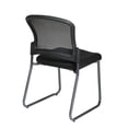 thumbnail image 2 of Office Star ProGrid Contour Guest Reception Waiting Room Chair with Sled Base, Titanium, 2 of 3