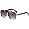 thumbnail image 1 of Gafas de sol de aviador cuadradas para mujer y hombre, gafas de sol de aviador retro, 1 of 5