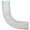 Style A - White, variant on 90°, Downspout Elbow, Style B, 3"x4", Aluminum, White