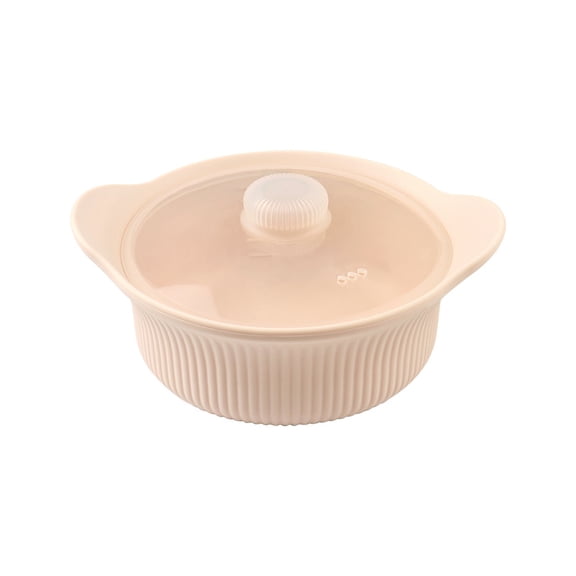 Multifunctional 3 Compartments Silicone Steamer Microwave Pots Space Saving