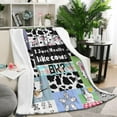 thumbnail image 3 of Cute Cow Print Blanket Warm Super Soft Micro Flannel Blanket for Bed Sofa Plane/Living Room Decor 50x60 Inch, 3 of 6