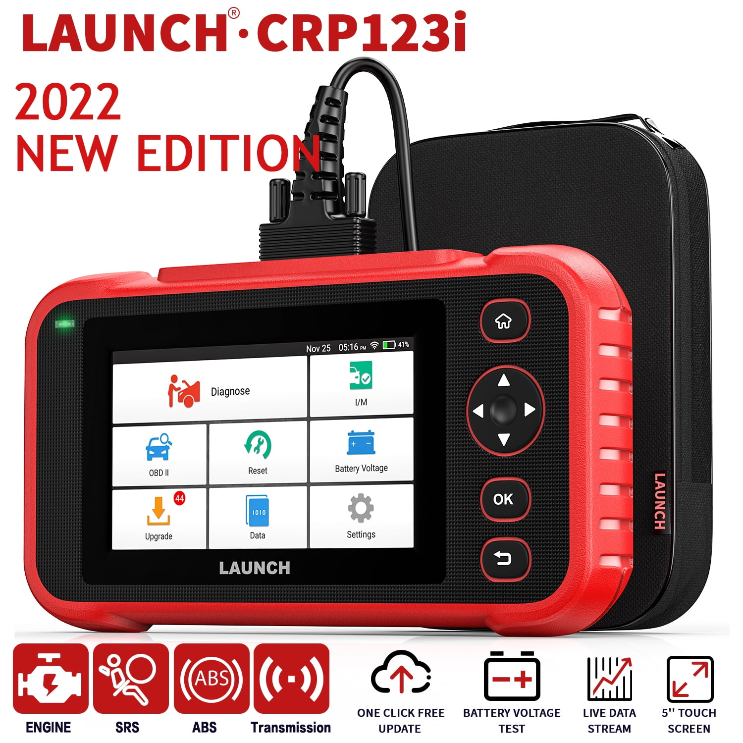 Overgang schrijven breedtegraad LAUNCH CRP123I OBD2 Scanner Car Code Reader Check Engine ABS SRS  Transmission OBD Scanner OBD2 Car Code Scanner Automotive Diagnostic Tool  for All Cars Update Free - Walmart.com