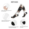 thumbnail image 5 of Lsque Starfishes Shells Pattern Sport Compression Socks for Men & Women 15-20 mmHg Knee High Nurse Pregnant Running Medical and Travel Athletic, 5 of 6