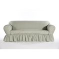 thumbnail image 2 of Classic Slipcovers Washed cotton Ruffled 2 piece loveseat slipcover Grey, 2 of 5