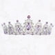 thumbnail image 5 of Mujeres Faux Crystal Queen Crowns Tiara, Princesa Rhinestone Tiaras, Novia Boda Fiesta de cumpleaños Cosplay Accesorios para el cabello, Tono plateado Púrpura, 5 of 7