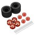 thumbnail image 1 of Wweixi RCGOFOLLOW Durable Wheel Rims Tyre For 1/16 WPL B14 Crawler RC Car Accessories Red, 1 of 6