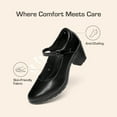 thumbnail image 5 of BURUDANI Women's Chunky Low Block Heels Mary Jane Closed Toe Work Pumps Comfortable Round Toe Dress Wedding Shoes Wide Shoes, 5 of 8
