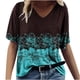 thumbnail image 2 of Fiudx Camisas para Mujer Camisetas Holgadas de Manga Corta con Cuello En V Informales con Estampado de Moda para Mujer, 2 of 4