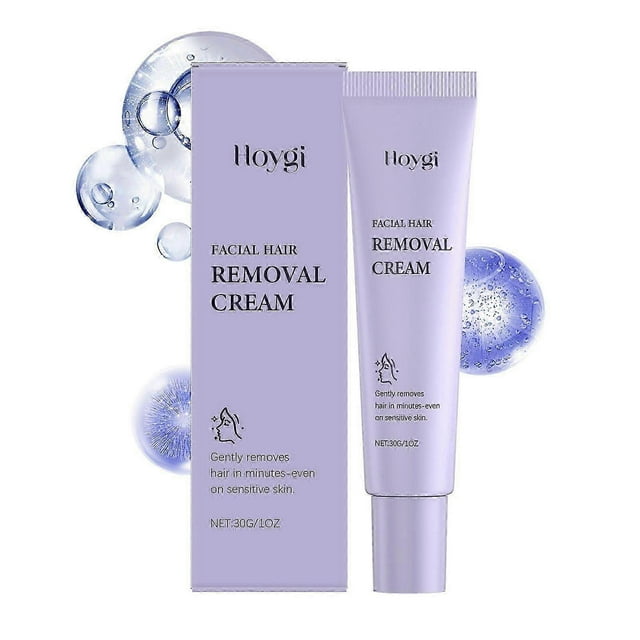 HOYGI Facial Hair Removal Cream - Gentle Formula for Smooth Skin | 30g Sensitive Skin Friendly Depilatory