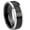 Black 2 Tone Beveled Edges, variant on Army Airborne 8MM Beveled Edge Polish Black Tungsten Men's Ring
