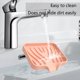 thumbnail image 5 of Jabonera de silicona, soporte de esponja para fregadero portátil drenable para baño (rosa), 5 of 5