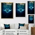 thumbnail image 4 of Designart "Vast Azure Oceanic Manta Ray" Coastal Coral Under Water Floater Framed Wall Decor, 4 of 5